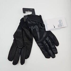 Nike Alpha Huarache Pro Baseball Black Batting Gloves Men's Size Small New‎